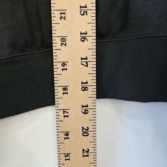 Nike Women's Crop Pullover Black Gold Hoodie DQ6776-010 Large - Picture 8 of 8